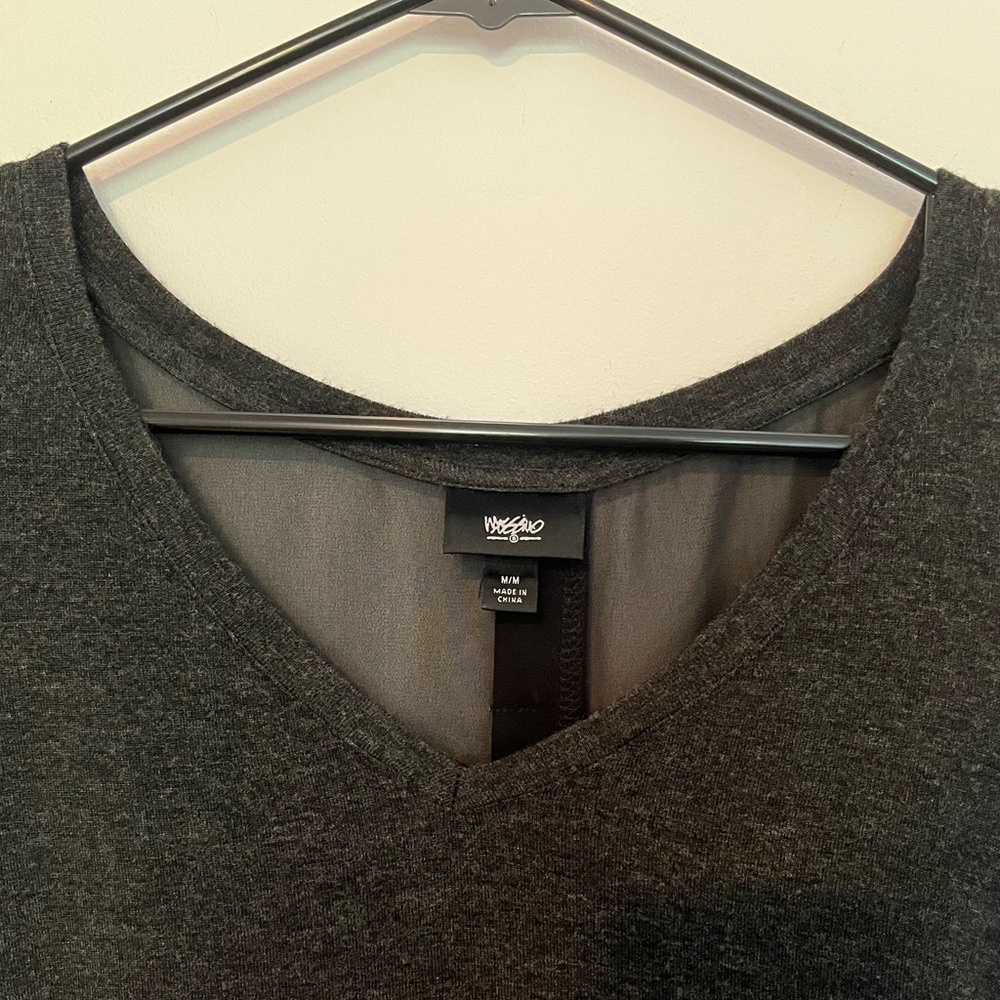 Sheer Back Long Sleeve Top